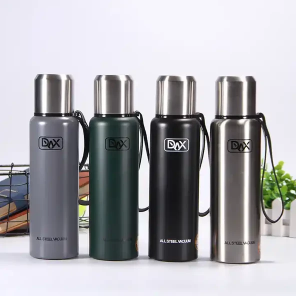 Kapris Çift Katlı Paslanmaz Çelik Termos 750ML Yeşil Kap-295 - 3