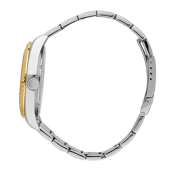 Maserati  R8853100042 10 ATM Suya Dayanıklı Quartz Çelik Kordonlu Altın-Metal Erkek Kol Saati - 2