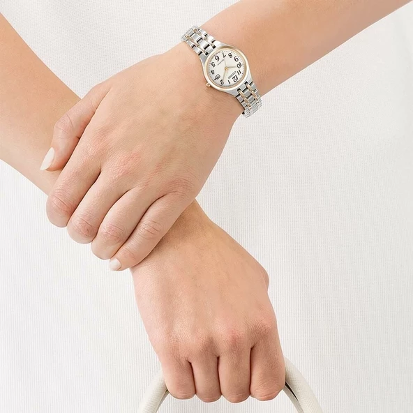 Citizen EW2486-87A Eco-Drive(Güneş Enerjili) Mekanizmaya Sahip Çelik Kordonlu Metalik Renk Kadın Kol Saati - 2