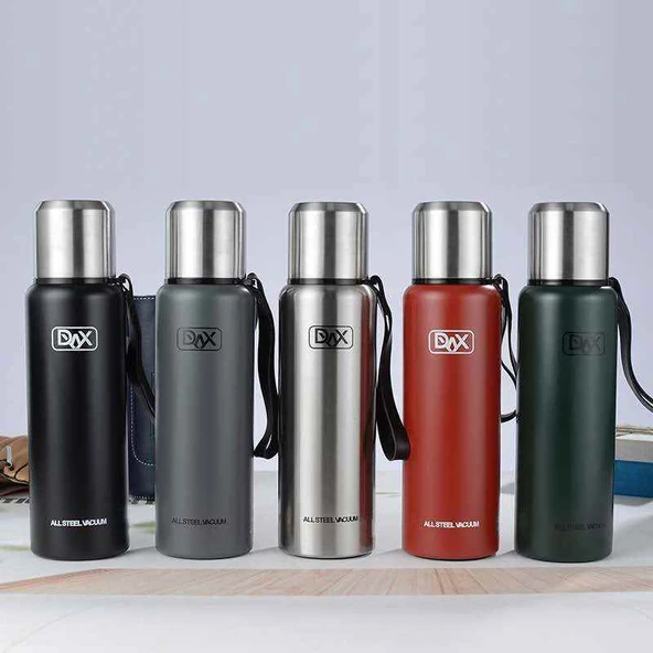 Kapris Çift Katlı Paslanmaz Çelik Termos 750ML Siyah Kap-295 - 2