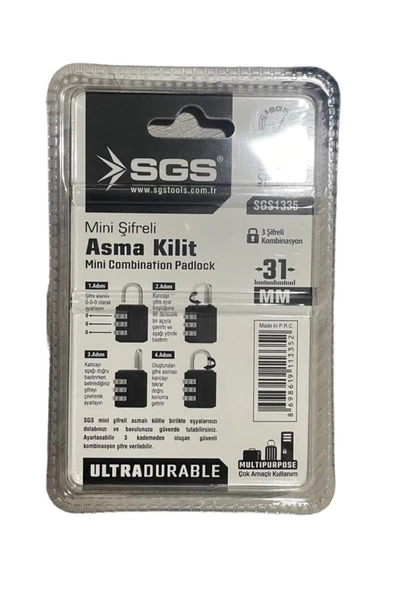 SGS SGS Mini Şifreli Asma Kilit - 3