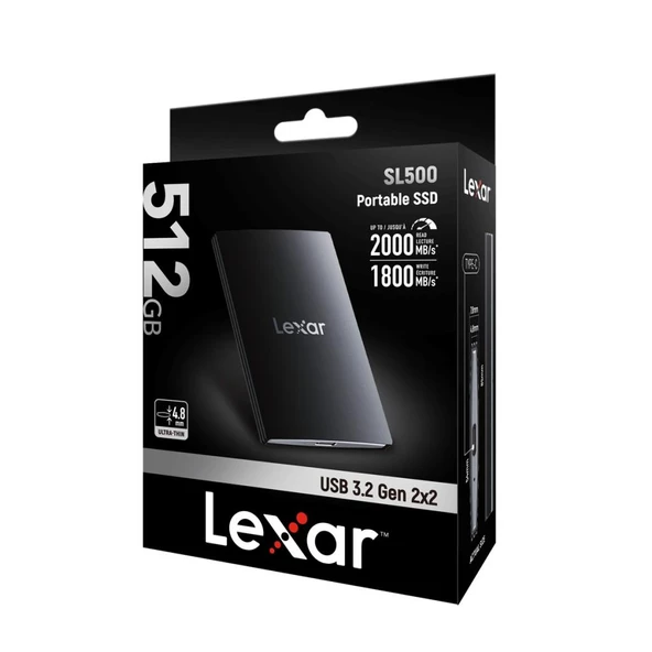 Lexar External 512GB 2000MB/S USB 3.2 Taşınabilir SSD HardDisk LSL500X512G - 4