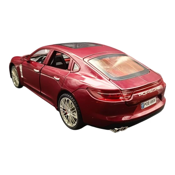 Farbu Metal Model Araba 5517, 1:18 Ölçekli Kapılar Bagaj Kaput Açılır Özellikli Sesli Ön Farları Işıklı Porsche Panamera - 9