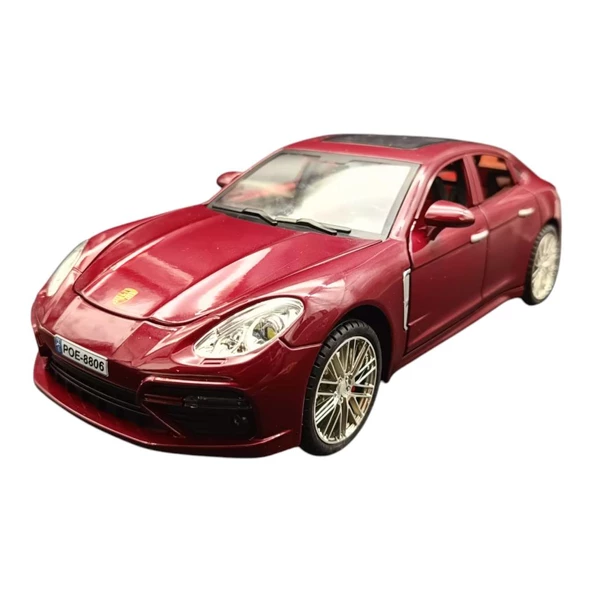 Farbu Metal Model Araba 5517, 1:18 Ölçekli Kapılar Bagaj Kaput Açılır Özellikli Sesli Ön Farları Işıklı Porsche Panamera - 8