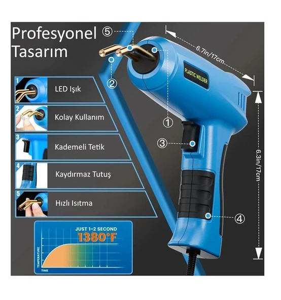 200 Watt 1200 Adet Tel Tampon Plastik Parça Tamir Kaynak Makinesi - 2