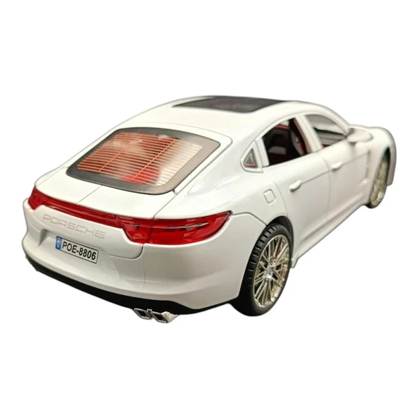 Farbu Metal Model Araba 5517, 1:18 Ölçekli Kapılar Bagaj Kaput Açılır Özellikli Sesli Ön Farları Işıklı Porsche Panamera - 5