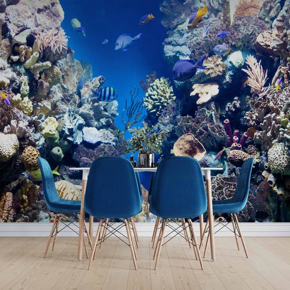 Denizaltı Mercan Manzaralı Duvar Kağıdı - Resim 5
