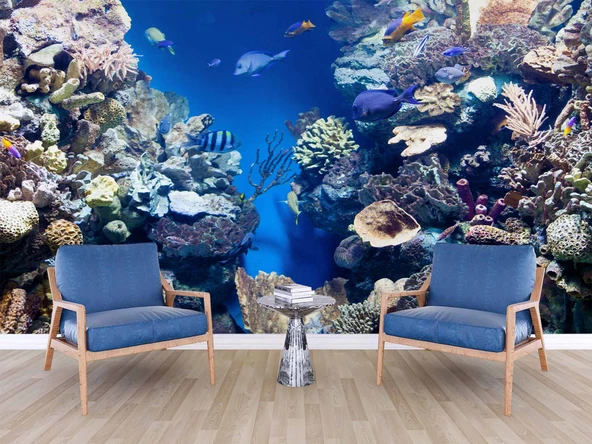 Denizaltı Mercan Manzaralı Duvar Kağıdı - Resim 6