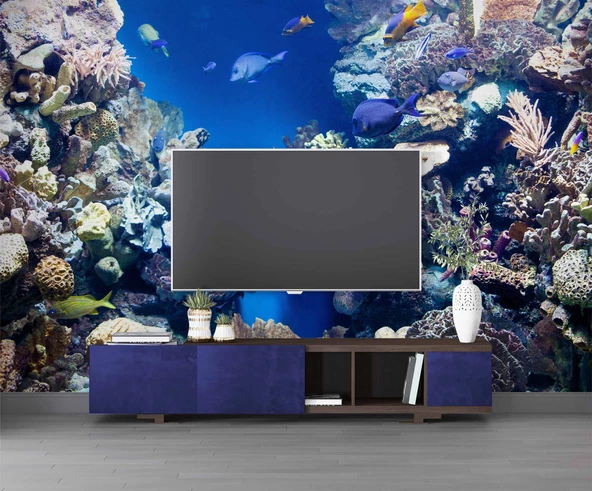 Denizaltı Mercan Manzaralı Duvar Kağıdı - Resim 3