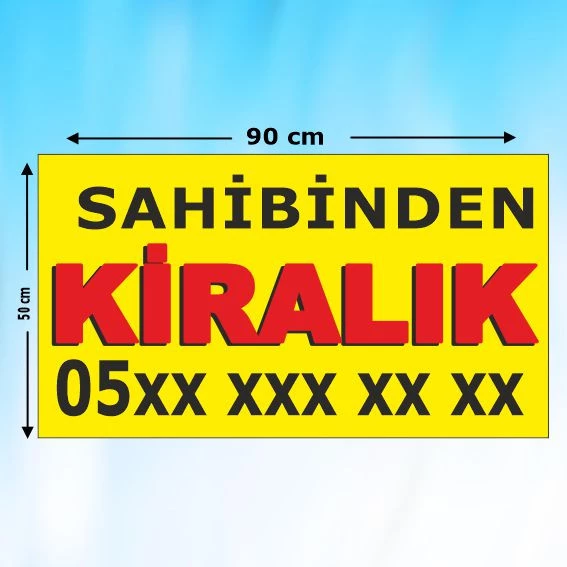 SAHİBİNDEN KİRALIK AFİŞİ_ 90x50 cm