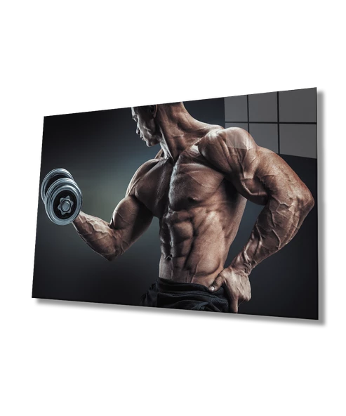Spor Fıtnes Dekoratif ve Modern Cam Tablo   Sports Fitness - 2