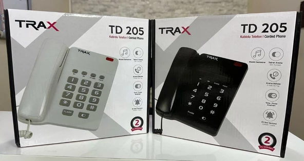 EKRANSIZ MASAÜSTÜ KABLOLU TELEFON TD-205 (4694)