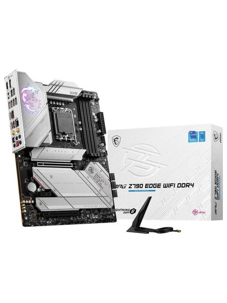 MSI MB MPG Z790 EDGE WIFI DDR4 SOKET 1700 DDR4 5333MHZ(OC) 5XM.2 USB3.2 HDMI DP 1x2.5G LAN WI-FI 6E ATX ANAKART