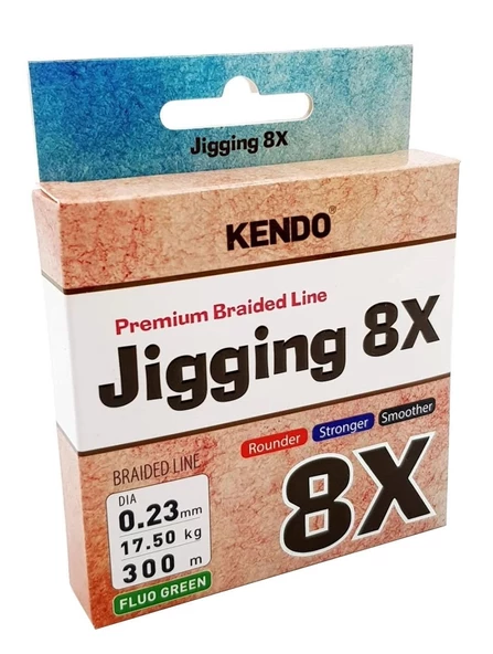 Kendo Jigging Flash 8B Fluo Green 300m İp Misina Kalınlık (mm) : 0,23mm