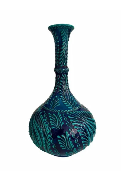 El Yapımı Gözyaşı Çini Vazo 30 cm - 3