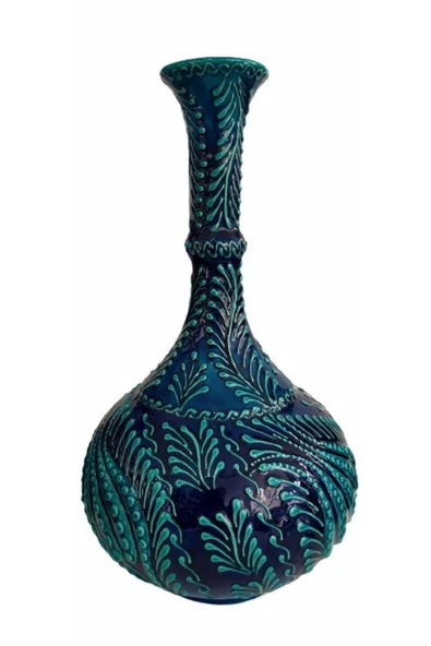 El Yapımı Gözyaşı Çini Vazo 30 cm