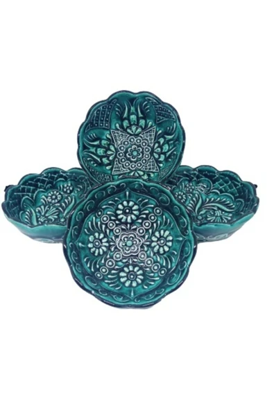 Reçellik, Sosluk, Çerezlik Çini Kase Seti 5 'li Çap 8cm - 2