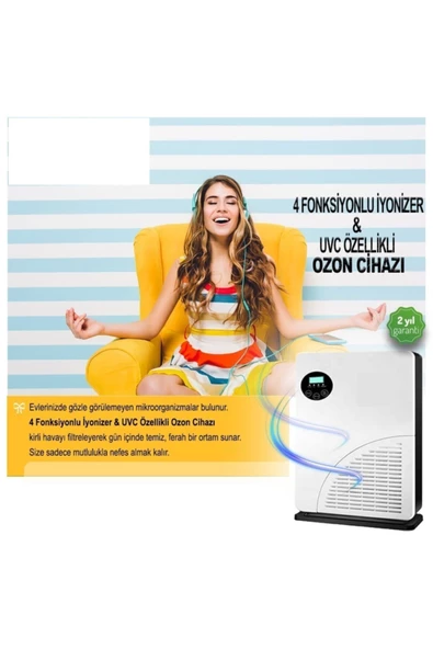Ozon Makinası 4 Fonksiyonlu & Uvc Özelikli Ozon ve Hava Temizleme Cihazı - 4