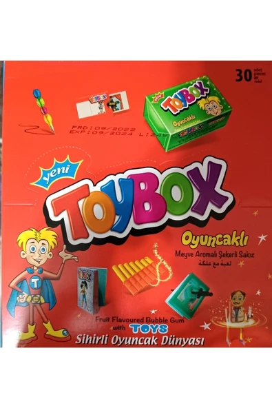 TOYBOX oyuncaklı sakız kutusu 30 adet