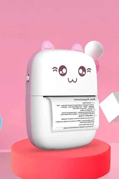 Torima C9 Pembe Mini Yazıcı Mini Taşınabilir Termal Yazıcı Kablosuz Bağlantı Ap Kontrol - 3