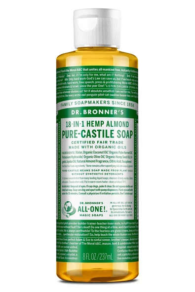 Dr.Bronner's Çok Amaçlı Sıvı Sabun Badem Kokulu 237ML