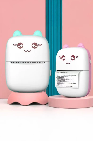 Torima C9 Pembe Mini Yazıcı Mini Taşınabilir Termal Yazıcı Kablosuz Bağlantı Ap Kontrol - 6
