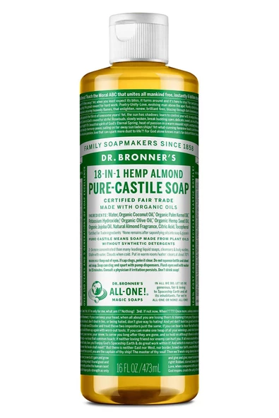Dr.Bronner's Çok Amaçlı Sıvı Sabun Badem Kokulu 473ML