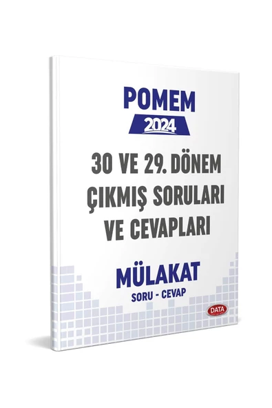 Data 2024 POMEM 30 ve 29. Dönem Mülakat Çıkmış Sorular ve Cevapları Data Yayınları