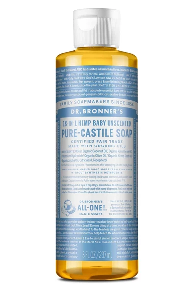 Dr.Bronner's Baby Kokusuz Çok Amaçlı Sıvı Sabun 237ML