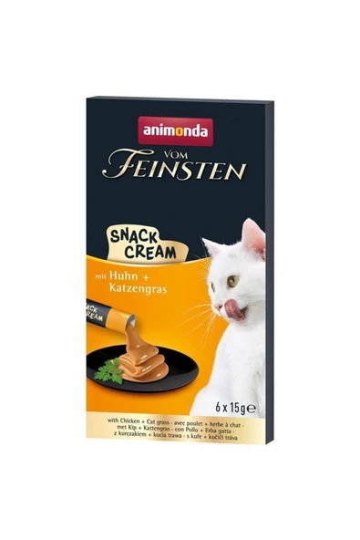 Animonda Vom Feinsten Tavuklu ve Kedi Otlu Krem Atıştırmalık 6x15g