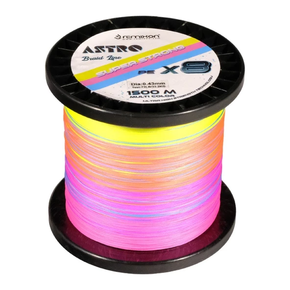 Remixon Astro 8B Multicolor 1500m İp Misina Kalınlık (mm) : 0,43mm