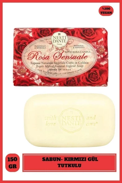 Nesti Dante Katı Sabun - Rosa Sensuale 150 g 837524002209 - 2