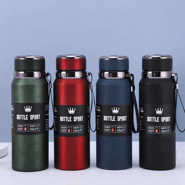 Kapris Modern Paslanmaz Çelik Termos Lacivert 1 Litre Kap-293 - 2