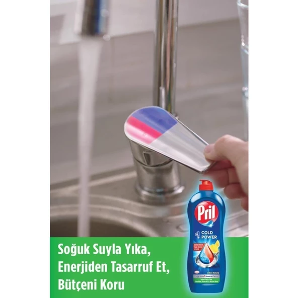 Pril Elde Yıkama Sıvı Bulaşık Deterjanı 4 x 675G 'limon 5+ Etki, Kendinden Yağ Çözme Etkisi - 3
