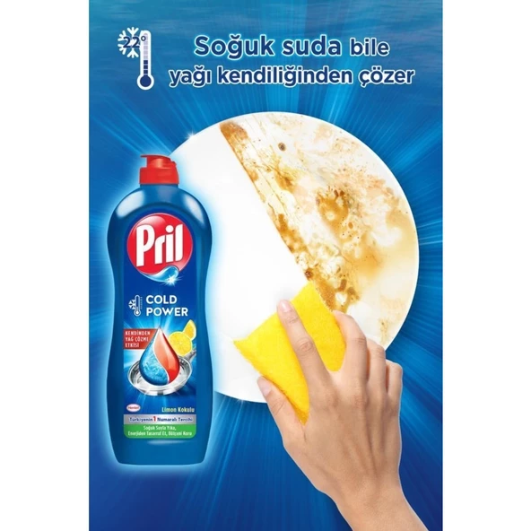 Pril Elde Yıkama Sıvı Bulaşık Deterjanı 4 x 675G 'limon 5+ Etki, Kendinden Yağ Çözme Etkisi - 4