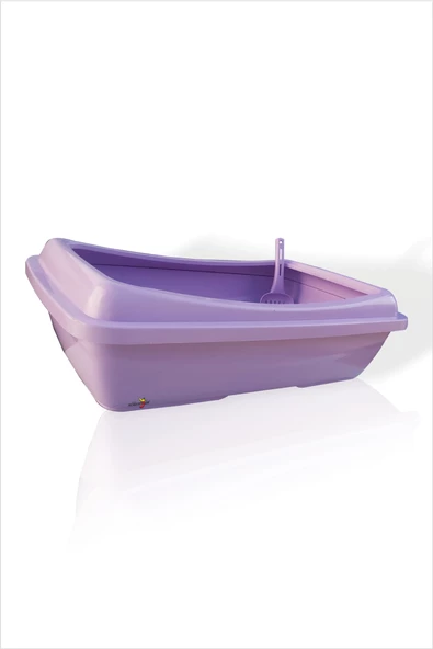 Taşırmayan Dev Büyük Derin Kocaman Mor Kedi Köpek Evcil Hayvan Kürekli Kum Kabı Tuvaleti Wcsi Kutusu - 3