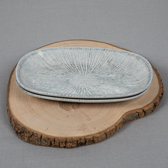 GÜRAL PORSELEN Arnim 2 Parça 24 Cm Bone Kayık Tabak - 2
