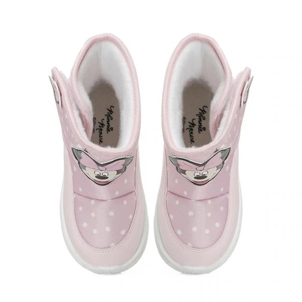 Mınnıe Mouse Salta Pembe Cırtlı Kürklü Kız Çocuk Kar Botu - 6