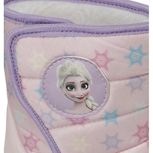 Frozen Teta Pembe Cırtlı Kürklü Kız Çocuk Kar Botu - Resim 6