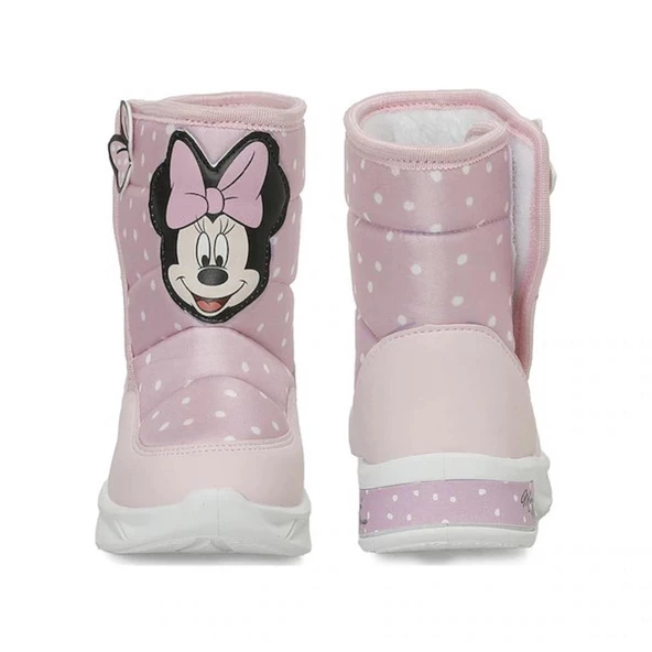 Mınnıe Mouse Salta Pembe Cırtlı Kürklü Kız Çocuk Kar Botu - 8