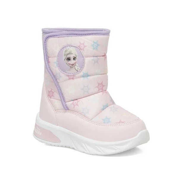 Frozen Teta Pembe Cırtlı Kürklü Kız Çocuk Kar Botu - Resim 16