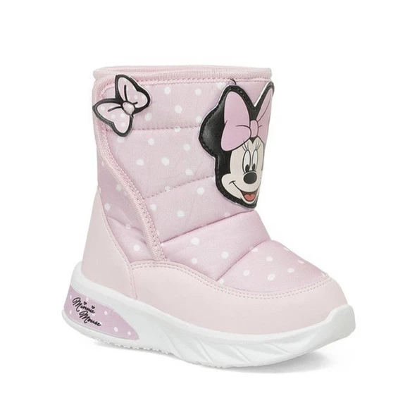 Mınnıe Mouse Salta Pembe Cırtlı Kürklü Kız Çocuk Kar Botu - 4