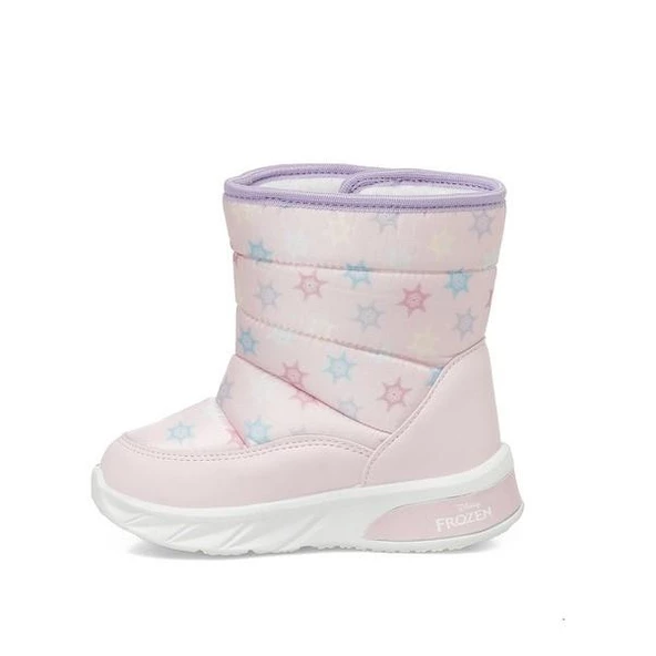 Frozen Teta Pembe Cırtlı Kürklü Kız Çocuk Kar Botu - Resim 9