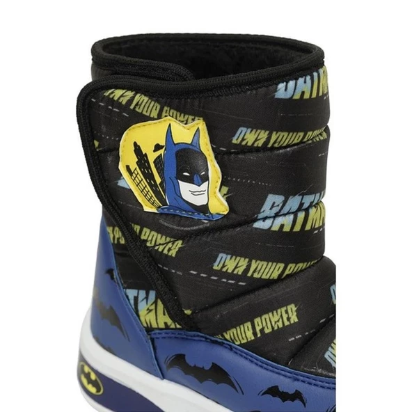 Batman Mavıla Lacivert-Siyah Cırtlı Kürklü Erkek Çocuk Kar Botu - Resim 6