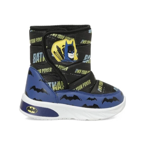 Batman Mavıla Lacivert-Siyah Cırtlı Kürklü Erkek Çocuk Kar Botu - Resim 5