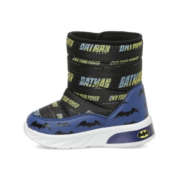 Batman Mavıla Lacivert-Siyah Cırtlı Kürklü Erkek Çocuk Kar Botu - Resim 2