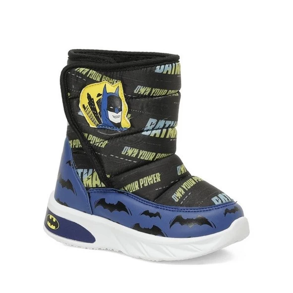 Batman Mavıla Lacivert-Siyah Cırtlı Kürklü Erkek Çocuk Kar Botu - Resim 8