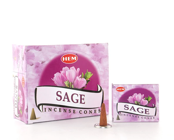 Sage Aromalı Konik Tütsü