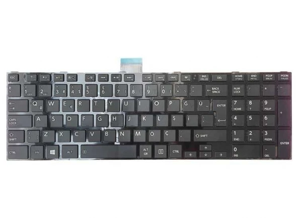 Toshiba Satellite L870-140, L870-143 uyumlu Notebook Klavyesi (Siyah TR) - 3