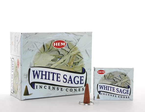 White Sage Aromalı Konik Tütsü